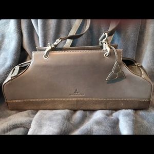 Deborah Lewis gray leather Handbag